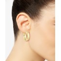 Textured Hoop Earrings in 18k Gold over Sterling Silver or Sterling Silver