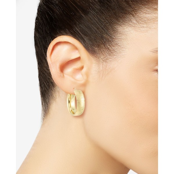 Textured Hoop Earrings in 18k Gold over Sterling Silver or Sterling Silver