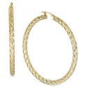 Textured Medium Hoop Earrings in 14k Gold-Plated Sterling Silver