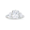 Cubic Zirconia Radiant and Baguette Cut Ring