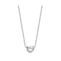 Dainty Heart Necklace in Silver Plate