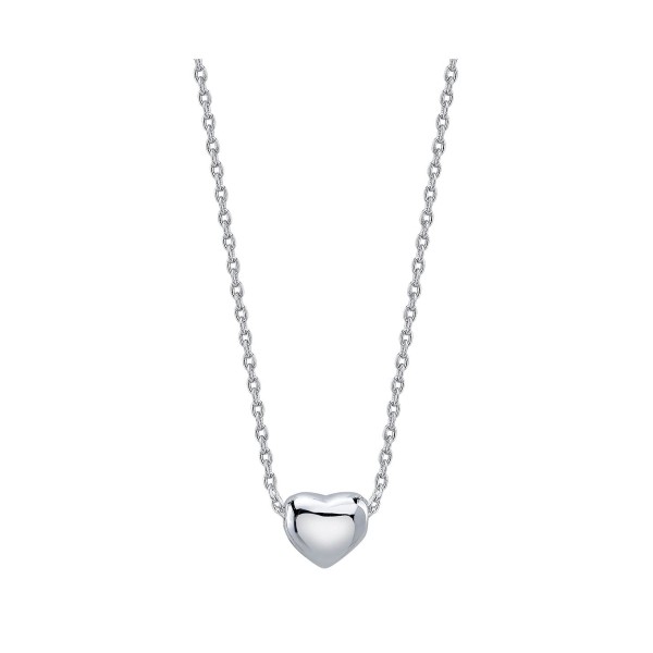 Dainty Heart Necklace in Silver Plate