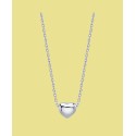 Dainty Heart Necklace in Silver Plate