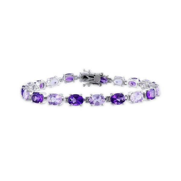 Amethyst Oval Link Bracelet