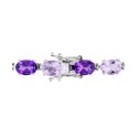 Amethyst Oval Link Bracelet