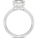 Moissanite Cushion Engagement Ring (2-5/8 ct DEW) in 14k White Gold