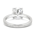 Moissanite Cushion Engagement Ring (2-5/8 ct DEW) in 14k White Gold