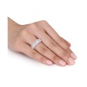 Moissanite Cluster Band (2-1/2 ct) in Sterling Silver