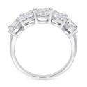 Moissanite Cluster Band (2-1/2 ct) in Sterling Silver