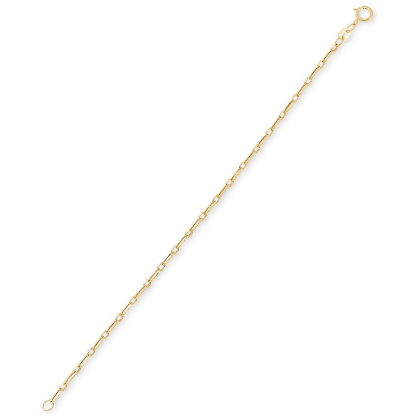 Paperclip Link Chain Bracelet in 14k Gold