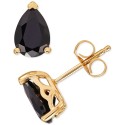 Onyx Pear-Shape Stud Earrings in 14k Gold