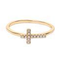 2-Pc. Set Cubic Zirconia Cross Stack Rings in 18k Gold-Plated Sterling Silver