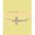 2-Pc. Set Cubic Zirconia Cross Stack Rings in 18k Gold-Plated Sterling Silver