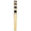 Black Diamond (1/4 ct) & White Diamond (1/8 ct) Stack Band in 14k Gold