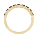 Black Diamond (1/4 ct) & White Diamond (1/8 ct) Stack Band in 14k Gold