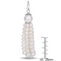 Cultured Freshwater Pearl (4-1/2 - 11mm) Tassel Drop Earrings