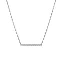 Diamond Bar Pendant Necklace (1/6 ct) in 14k White Gold