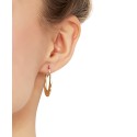 Textured Oval Hoop Earrings in 14k Gold