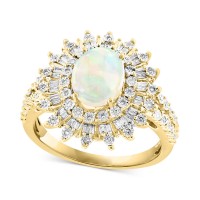 Opal (1 ct) & Diamon...