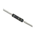 Women's Silver-Tone Mosaic Bar Link Bracelet