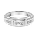 Men's Diamond Wedding Band (1/4 ct) in 10K White Gold