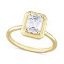 Moissanite Bezel Ring (1-3/4 ct) in 10k Gold