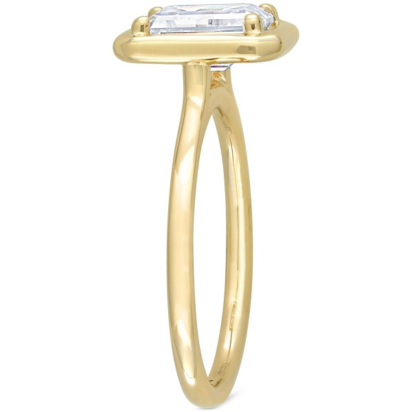 Moissanite Bezel Ring (1-3/4 ct) in 10k Gold