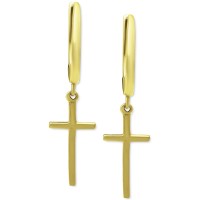 Cross Drop Huggie Ho...