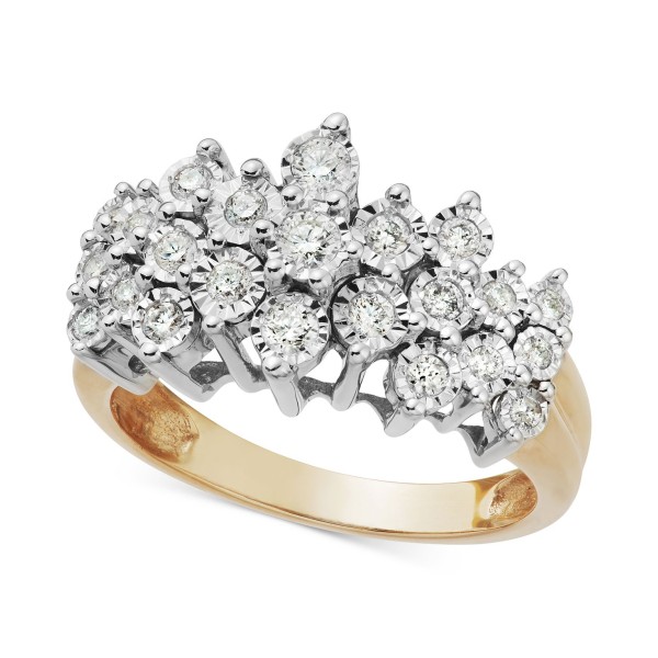 Diamond Crown Ring in 10k Gold (1/2 ct)