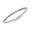 Emerald Tennis Bracelet (6 ct) in Sterling Silver