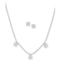 2-Pc. Set Diamond Cluster Collar Necklace & Matching Stud Earrings