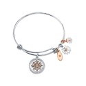 Rose Gold-Tone with Silver Plated Charms