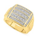 Men's Diamond Cluster Ring (1 ct) in 10k Gold