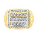 Men's Diamond Cluster Ring (1 ct) in 10k Gold