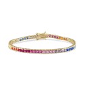 Rainbow Cubic Zirconia Bracelet in Yellow-Plated Sterling Silver