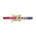 Rainbow Cubic Zirconia Bracelet in Yellow-Plated Sterling Silver