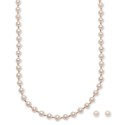 2-Pc. Set Cultured Freshwater Pearl (6mm) Beaded Collar Necklace & Stud Earrings