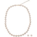 2-Pc. Set Cultured Freshwater Pearl (6mm) Beaded Collar Necklace & Stud Earrings