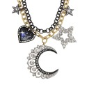 Faux Stone Celestial Bib Necklace