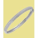 Cubic Zirconia Pave Bangle Bracelet in Sterling Silver (5 ct)