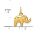 Elephant Charm Pendant in 14k Yellow Gold