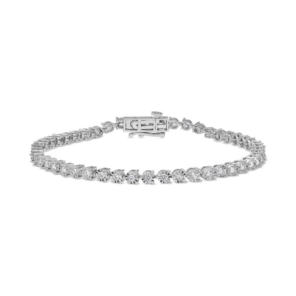 Diamond Tennis Bracelet (1 ct) in 14k White Gold