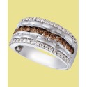 Men's Diamond Multi-Row Ring (1-1/3 ct) in 14k White Gold