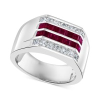 Men's Ruby (1 ct) & ...