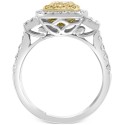 Diamond Halo Ring (1-5/8 ct) in 18k Gold & White Gold