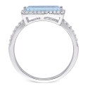 White Topaz (1/3 ct) Statement Ring in Sterling Silver