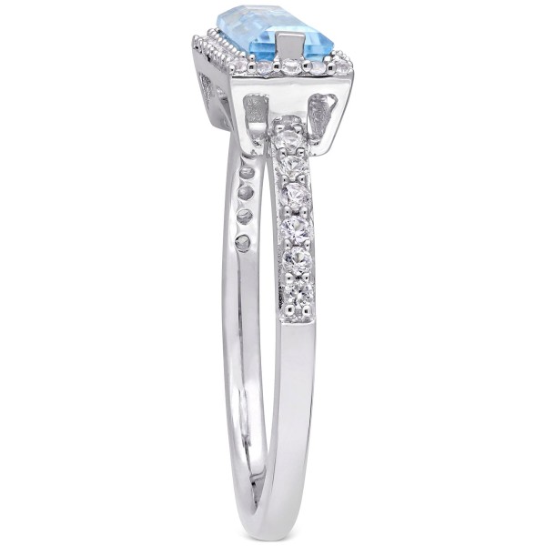 White Topaz (1/3 ct) Statement Ring in Sterling Silver