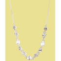 Silver-Tone Crystal Stone Frontal Necklace, 16