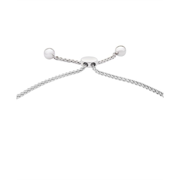 Diamond Clover Bolo Bracelet (1/2 ct) in Sterling Silver