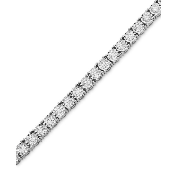 Luxe Diamond Sparkle Tennis Bracelet (2 ct) in 14k White Gold